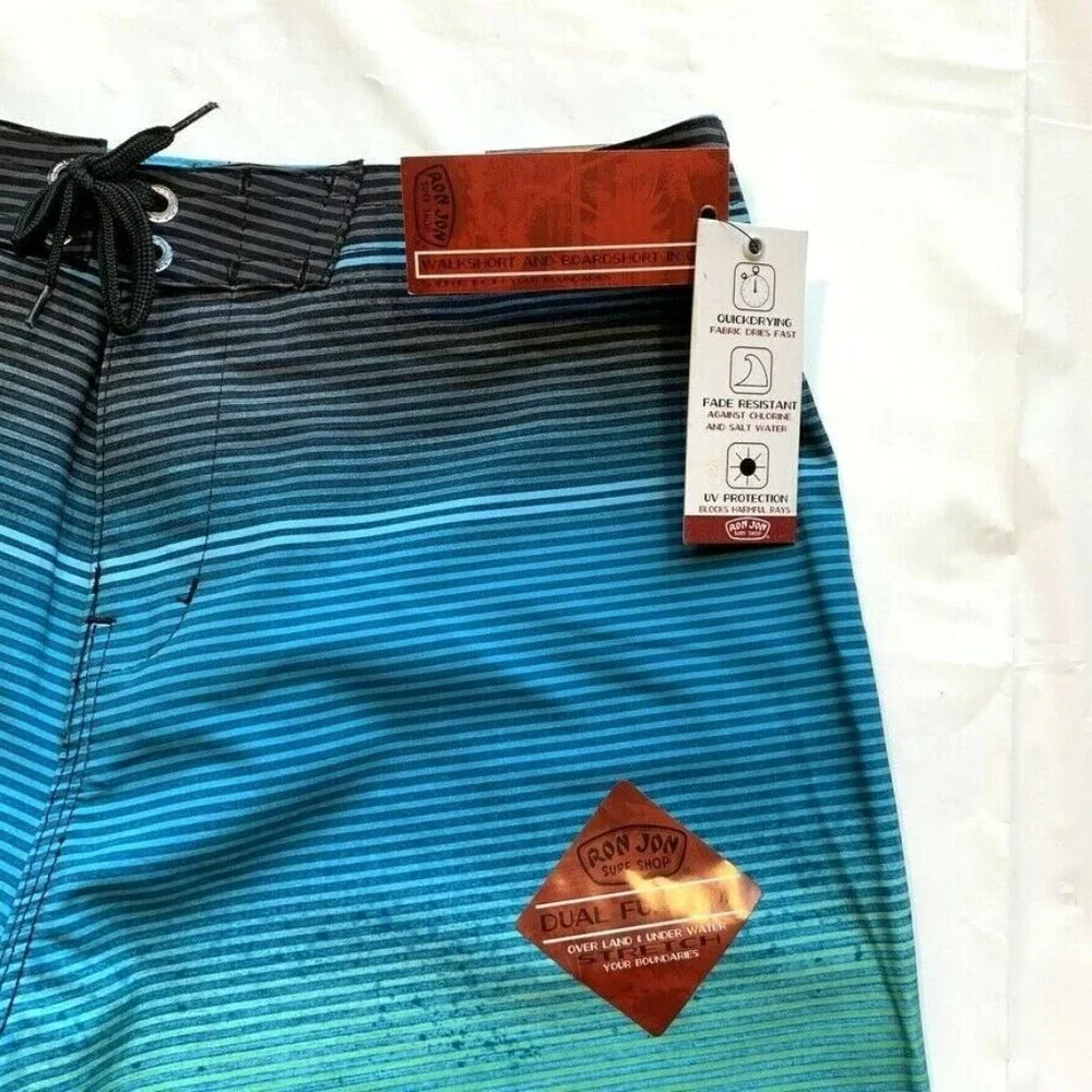 Ron Jon Surf Shop Hybrid Board Shorts‎ Mens 28 Swim Trunks UV Land Water NWT